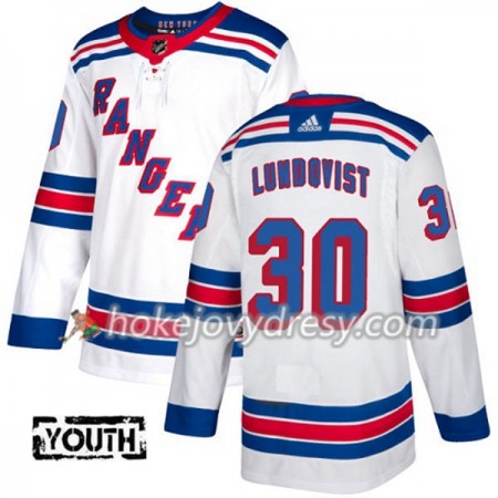 Dětské Hokejový Dres New York Rangers Henrik Lundqvist 30 Bílá 2017-2018 Adidas Authentic